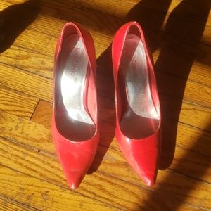 Red stilettos shoes